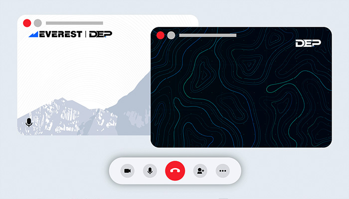 Mockup of google meet backgrounds