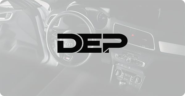 DEP logo that's all black