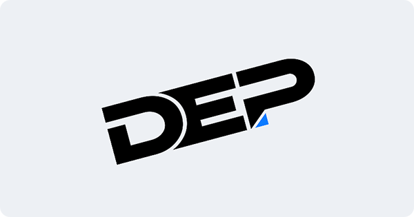 DEP logo tilted