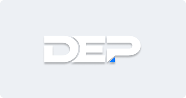 DEP logo with a drop shadow