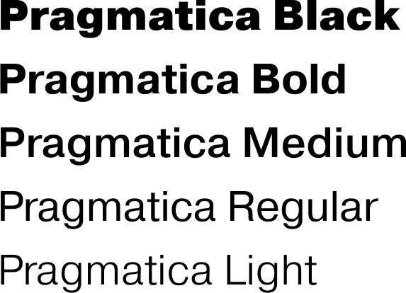 Pragmatica font weights